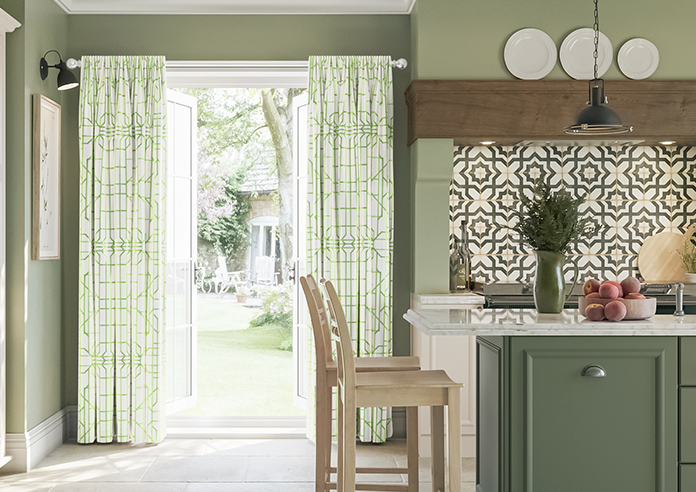 Bamboo Candy, Green White - Made To Measure Curtains - Image 3